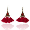 Vintage Triangle and Fringe Drop Earrings