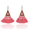 Vintage Triangle and Fringe Drop Earrings