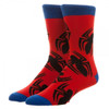 Marvel Spiderman Large All Over Print Crew Socks