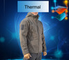 Outdoor Windproof Waterproof Thermal Softshell Jackets ideal for Trekking and Hiking