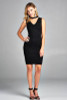 Women's Sleeveless V-Neck Choker Sweater Dress
