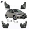 Black Front &Rear Mud Fender Flaps Splash Guard Mudflaps Mudguard Cover Trim For Toyota Mud Flap