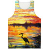 Heron Sunset by Tocher - Unisex Tank Top Heron Sunset by Tocher - Unisex Tank Top