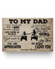Motorcycles Poster to My dad i Know It's not Easy for a Man to Raise a Child You are Appreciated My Hero i Love You Love Your Daughter Canvas -Poster Wall Hanging Home Decor