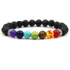 7 Chakra's Lava Stone Bracelet 7 Chakra's Lava Stone Bracelet