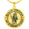 Stainless Steel SAINT CHRISTOPHER Necklace Pendant -Behold St. Christopher and Go your Way in Safety - Religious jewelry good wishes to travelers Gifts For Son, Grandson, Granddaughter, daughter