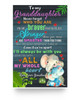 Elephant Poster to My Granddaughter Never Forget who You are I'll Always be with You i Love You with My Whose Heart Love Your Grandma Canvas -Poster Wall Hanging Home Decor
