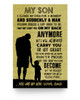 Poster To My Son Gift from mom or gift from dad Print Poster Wall Art Home Decor
