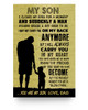 Poster To My Son Gift from mom or gift from dad Print Poster Wall Art Home Decor