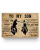 Inspirational Biker Poster Dad to My Son Your Way Back Home Best Birthday Gift for Son Prints Home Decor Wall Art Kitchen, Living Room Décor 17x11 Poster