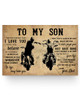 Inspirational Biker Poster Dad to My Son Your Way Back Home Best Birthday Gift for Son Prints Home Decor Wall Art Kitchen, Living Room Décor  36x24 Poster