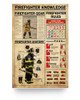 Molomon Gifts Poster Firefighter Knowledge Firefighter Gear Firefighter Anatomy Art Print Family Friend Gift Unisex, Wedding, Anniversary, Awesome Birthday Perfect Happy Birthday Decor Bedroom16x24 Poster
