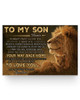 Inspirational Lion Poster Dad to Son Your Way Back Home No Frame Poster Prints Home Decor Wall Art Bedroom, Kitchen and Living Room Décor Gift for Woman On Birthday, Christmas 36x24 Poster