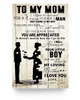 To My Mom Poster from Son - Special Meaningful Gifts Ideas for Mom