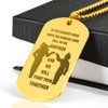 Engraved Dog Tag 18k Gold-Plated To My Brother Necklace For Men -Dragon Ball Z- Goku Vegeta Luxury Military Necklace Pendant - Gift Ideas for Brother