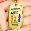 To My Brother Dog Tag Necklace For Men -Dragon Ball Z- Goku Vegeta Necklace Pendant Gold 18k and Stainless Steel Dog Tag - Gift Ideas for Brother