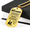 Boyfriend Dog Tag Military Ball Chain - To My Boyfriend Quotes Pendant Necklace