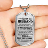 Love Quotes for Boyfriend Dog Tag Necklace - Personalized To My Boyfriend Gifts