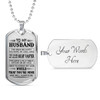 Love Quotes for Boyfriend Dog Tag Necklace - Personalized To My Boyfriend Gifts