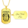 To My Brother Luxury Dog tag Military Ball Chain, Dragon Ball Necklace pendants