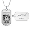 To My Brother Luxury Dog tag Military Ball Chain, Dragon Ball Necklace pendants
