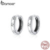bamoer Silver 925 Jewelry Spraking Star Minimalist Ear Hoops Earrings for Women Sterling Silver Fine Jewelry Pendientes SCE873 bamoer Silver 925 Jewelry Spraking Star Minimalist Ear Hoops Earrings for Women Sterling Silver Fine Jewelry Pendientes SCE873