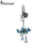 BAMOER Authentic 925 Sterling Silver Blue Enamel Flower Pendant Charms fit Silver Bracelets & Bangles 925 Silver Jewelry BSC034 BAMOER Authentic 925 Sterling Silver Blue Enamel Flower Pendant Charms fit Silver Bracelets & Bangles 925 Silver Jewelry BSC034