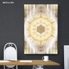 Aligned Flower Clear Gold by YantrArt Design 1-Piece Canvas