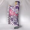 Lucky Elephant Purple Mandala Hooded Blanket