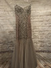 TAN MERMAID GEMMED GOWN