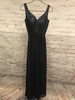 NAVY SPARKLY LONG EVENING GOWN