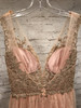 PEACH/GOLD A LINE GOWN