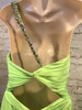 NEW LIME GREEN 1 SHOULDER GOWN
