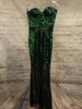 GREEN/BLACK MERMAID GOWN