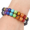 Lava Stone 7 Chakra Healing Bracelet