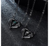 Winged heart skull necklace