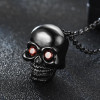 CZ eyes skull pendant necklace