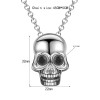 CZ eyes skull pendant necklace