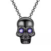 CZ eyes skull pendant necklace