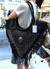 Leather and skull head rivets bag