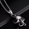 Skull and snake SS pendant chain