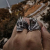 Skull king hammered SS ring