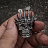 Skull king hammered SS ring