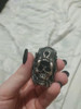 SS hammered skull ring