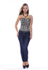 Skull print corset