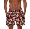 Skull and roses swim trunk