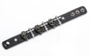 Skulls and cross rhinestone bracelet