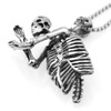 Skeletal torso pendant necklace