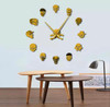 Skull mega digits wall clock