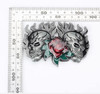 skull face rose punk style metal leather belt